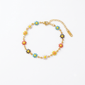 Buntes Flora Armband 18 Karat vergoldet