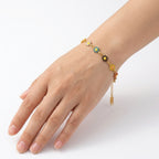 Buntes Flora Armband 18 Karat vergoldet