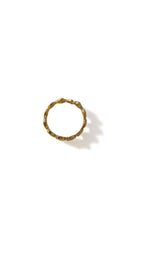 Filigraner Blätter Ring Gold mit Zirkonia 18K vergoldet
