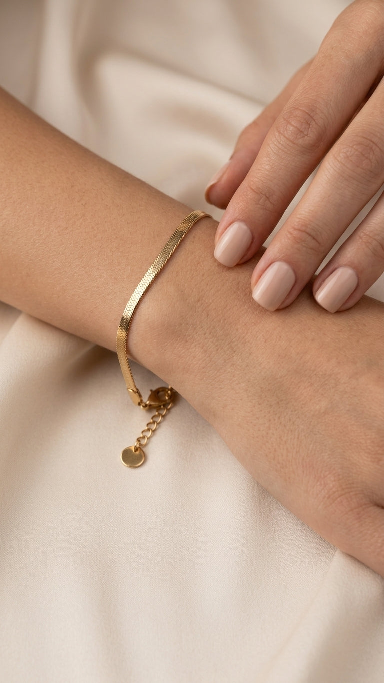 Herringbone Armband Gold 18k vergoldet