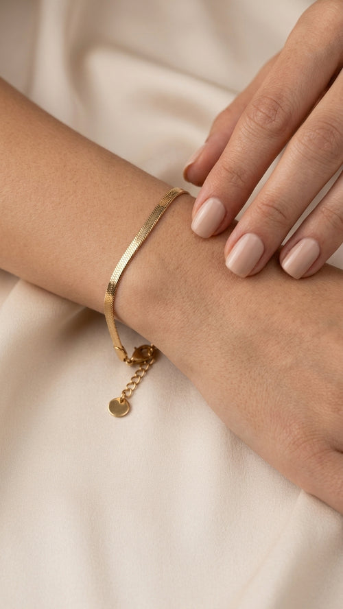 Herringbone Armband Gold 18k vergoldet