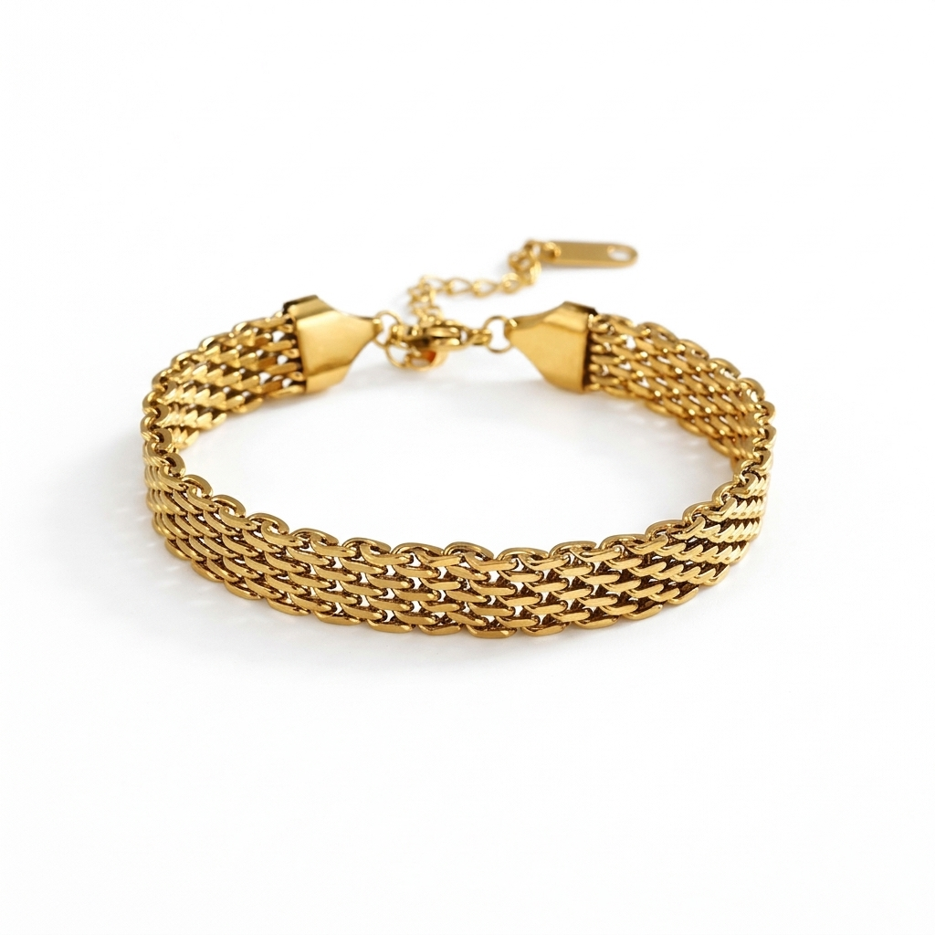 Mesh-Armband 18K vergoldet