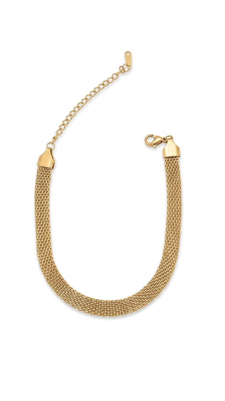 Mesh-Armband 18K vergoldet