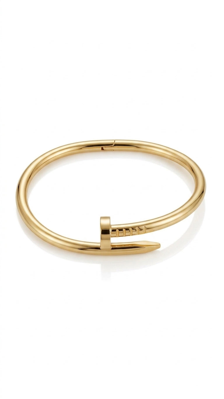 Nagel-Design Armreif 18k vergoldet