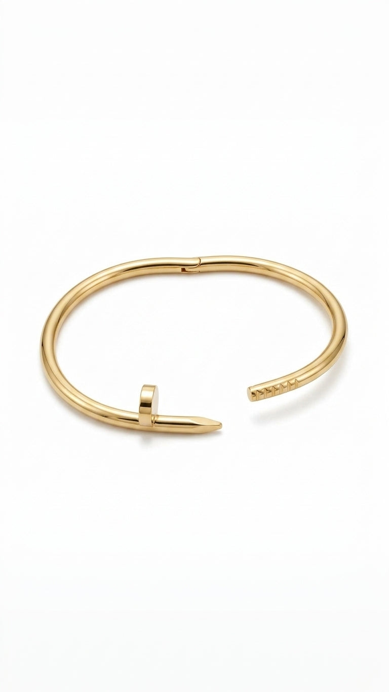 Nagel-Design Armreif 18k vergoldet