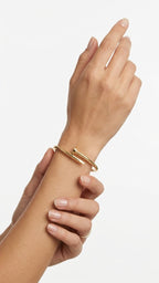 Nagel-Design Armreif 18k vergoldet