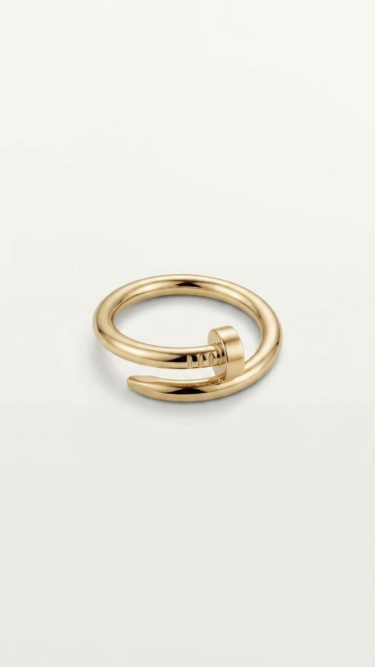 Nagel-Ring 18K vergoldet