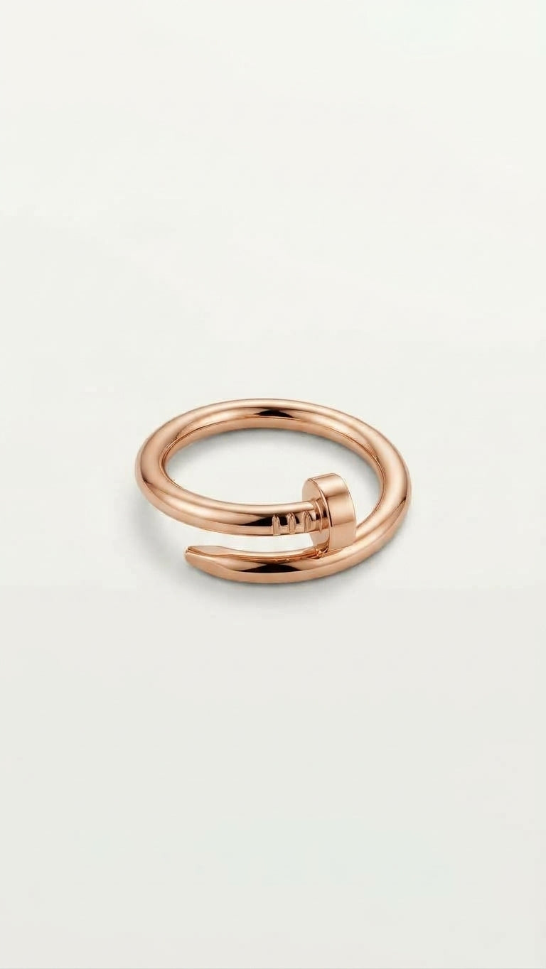Nagel-Ring 18K vergoldet