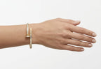 Nagel Zirkonia Armreif 18K vergoldet