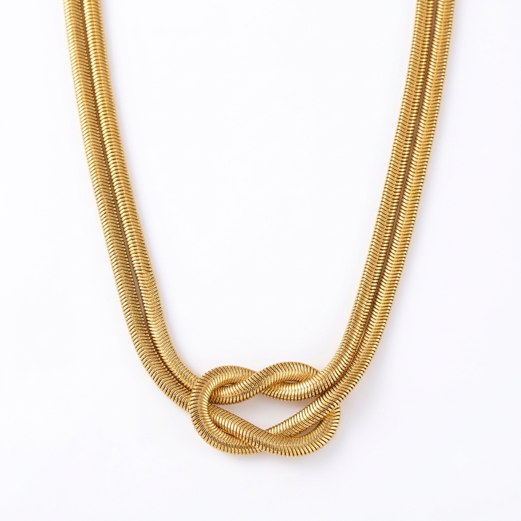 Schmuck-Set Knoten der Ewigkeit 18K vergoldet