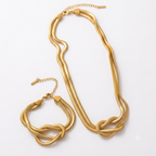 Schmuck-Set Knoten der Ewigkeit 18K vergoldet